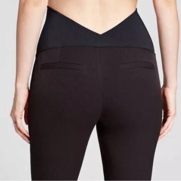 New Maternity Crossover Panel Ankle Skinny Trouser Isabel Maternity Black Size 8 - Picture 5 of 8